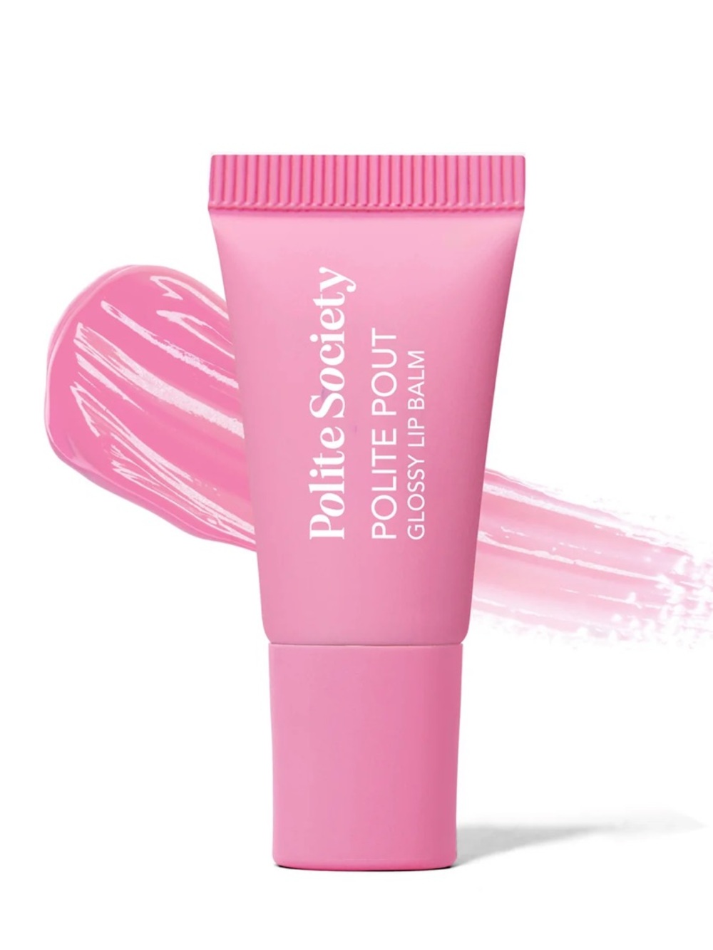 Pattie Society Polite Pout Glossy Lip Balm Mini in Pink Grapefruit 5g BRAND NEW